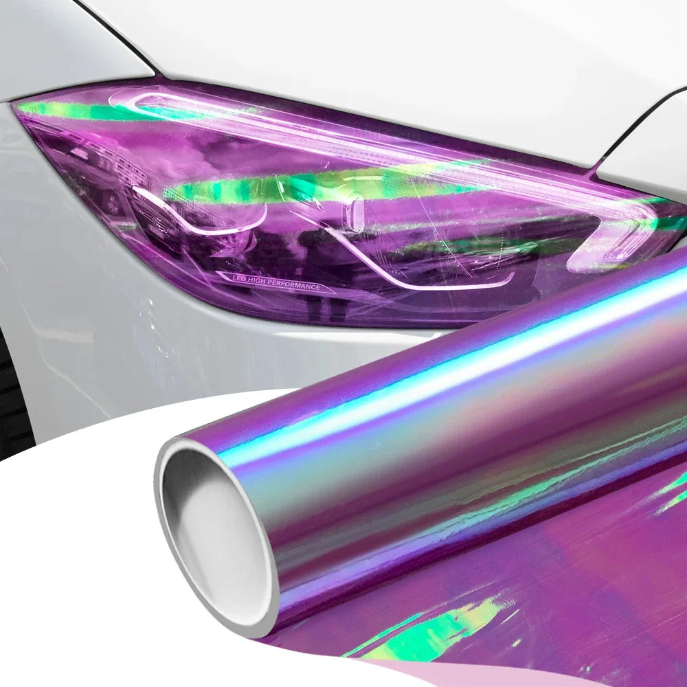Car Sticker Chameleon Light Headlight Taillight Rear Lamp Film Waterproof Vinyl Wrap Stickers for Motorcycle Car Accessories