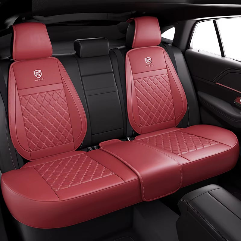 Nappa Leather Car Seat Cover Surround Bottom Car Seat Cover Full Set Durable Car Seat Protection Cushion Car Accessories