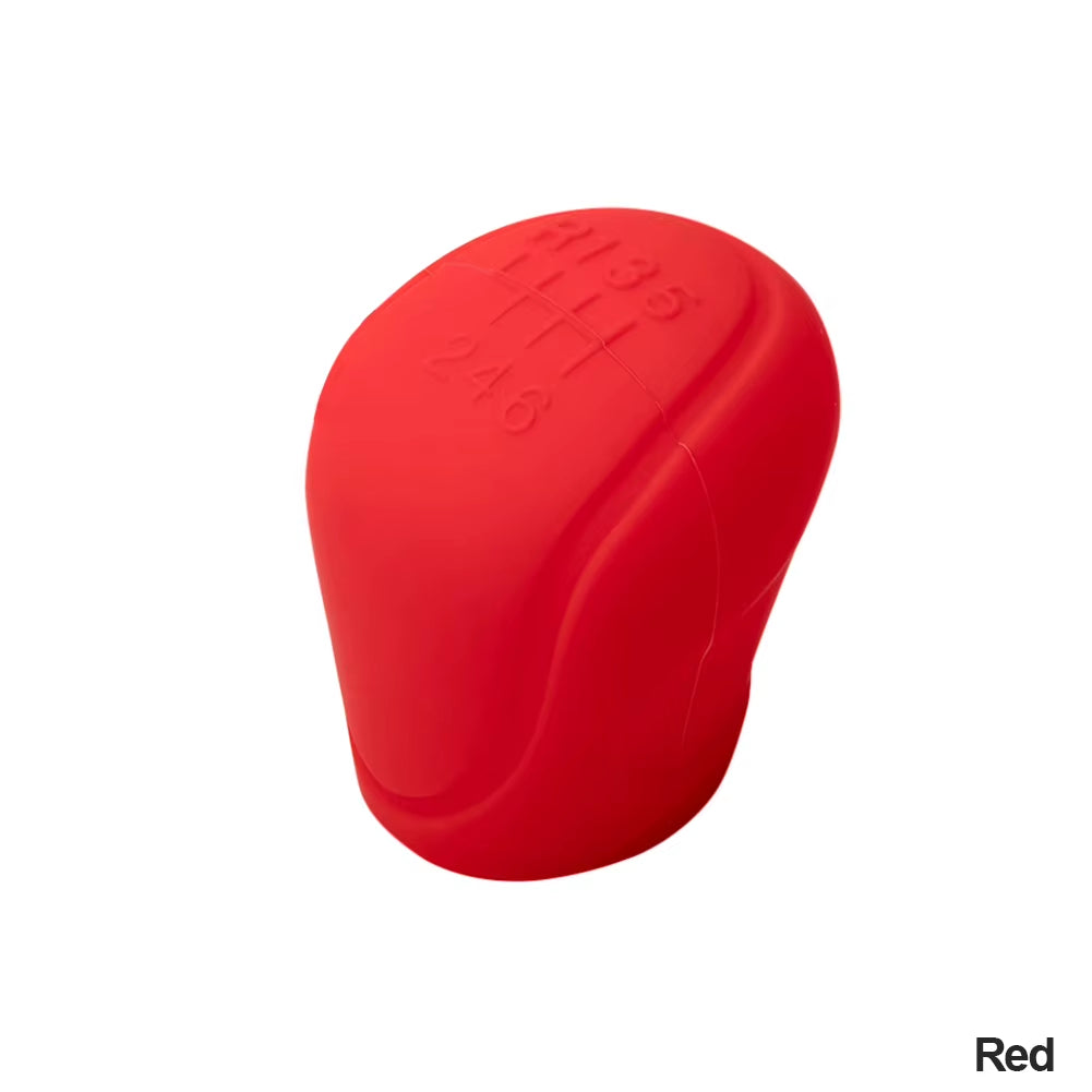 Car Silicone Gear Shift Knob Cover Gear Shift Non-Slip Grip Handle Protective Covers Manual 5 6-Speed Car Interior Accessories