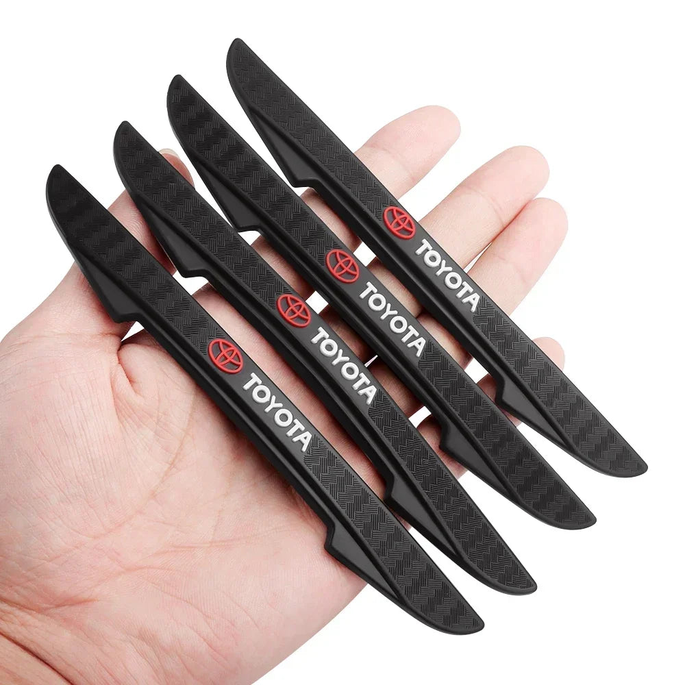 4Pcs Car Door Edge Anti-Collision Strips Bumper Trim Sticker Accessories for  Rav4 Corolla Chr Yaris Camry Cross Auris TRD