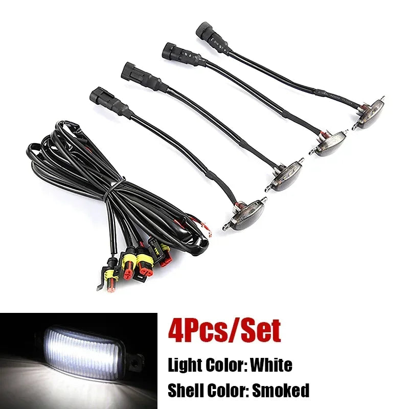Universal LED Car Lights Front LED Grille Lights with Harness Eagle Eye Lamp for Pickup Off-Road SUV Ford Toyota Car Accessories