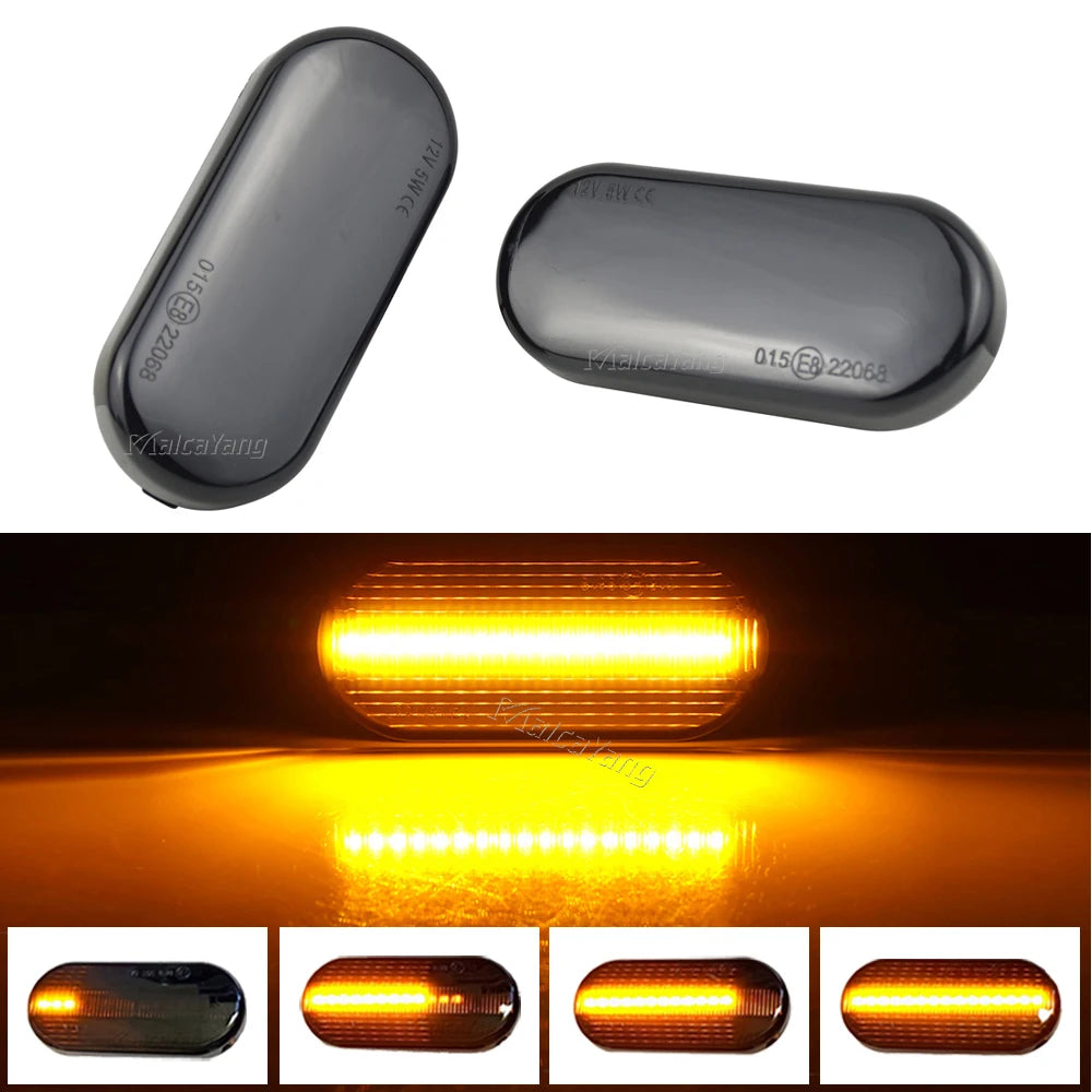 1Pair Dynamic Flowing LED Side Marker Turn Signal Light for VW Transporter T5 Polo Golf 3 4 Passat B5 Sharan Lupo Bora Multivan
