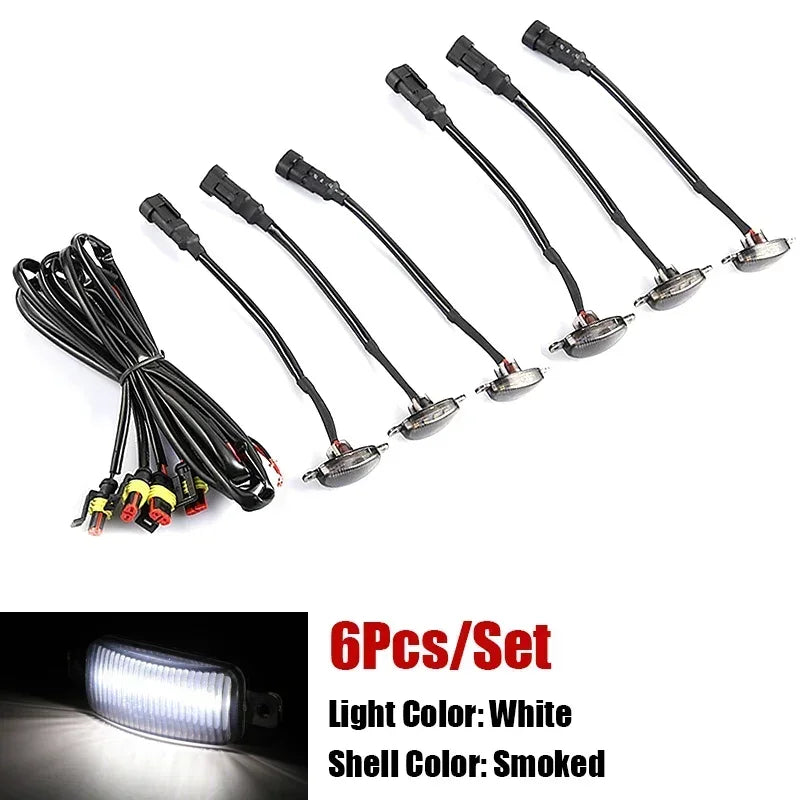 Universal LED Car Lights Front LED Grille Lights with Harness Eagle Eye Lamp for Pickup Off-Road SUV Ford Toyota Car Accessories